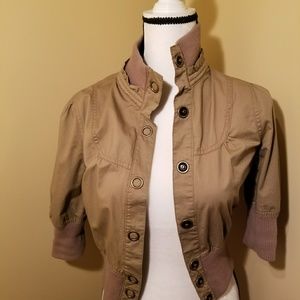 Khaki cropped jacket